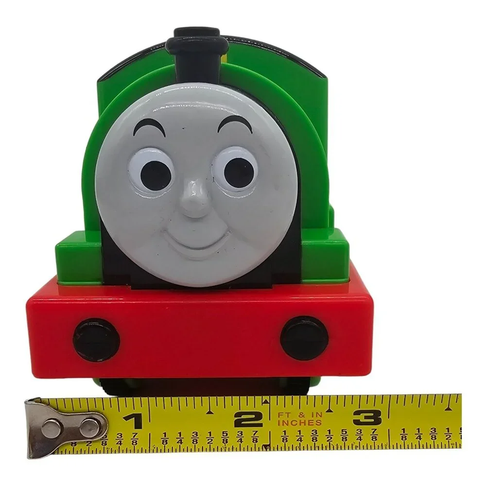 1998 TOMY Percy Train with Cargo Car Thomas & Friends Push Along Trackmaster Toy